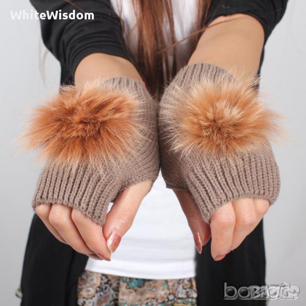  Ново! Ръкавички с пухче , снимка 1