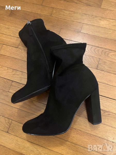 Дамски боти на ток от естествен велур Steve Madden, снимка 1