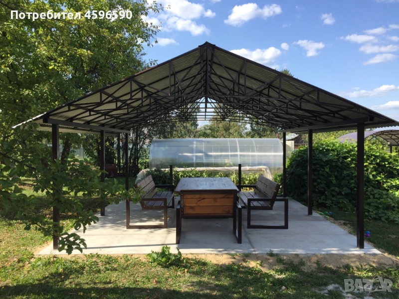 Навеси, гаражи и беседки | Изработка, доставка, монтаж, снимка 1