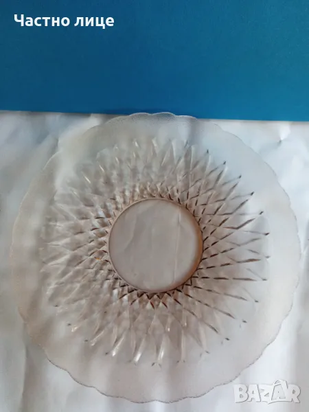 Стъклена чиния за торта-7лв., снимка 1