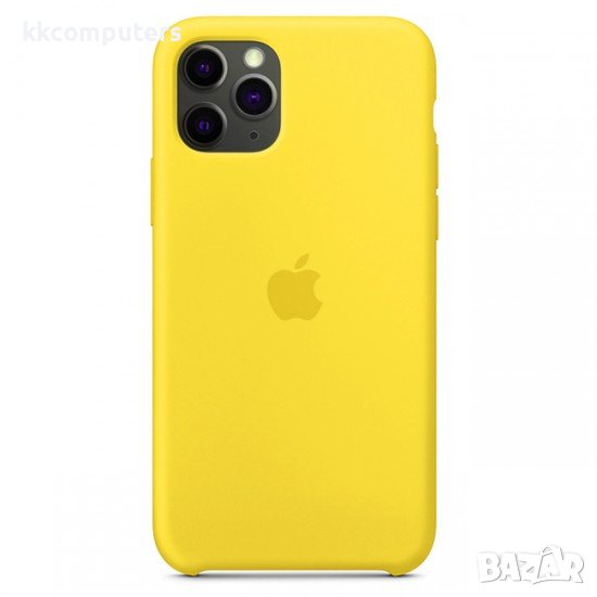 Силиконов кейс Silicone Case за Apple, За iPhone 11 (6.1), Жълт, снимка 1