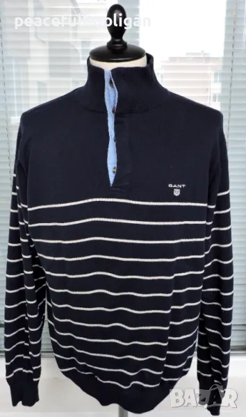 Gant - мъжки оригинален раиран пуловер размер  L, снимка 1