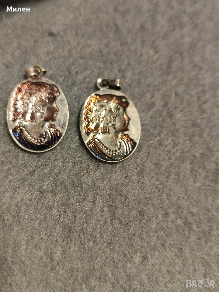 релефни сребърни висулки, снимка 1