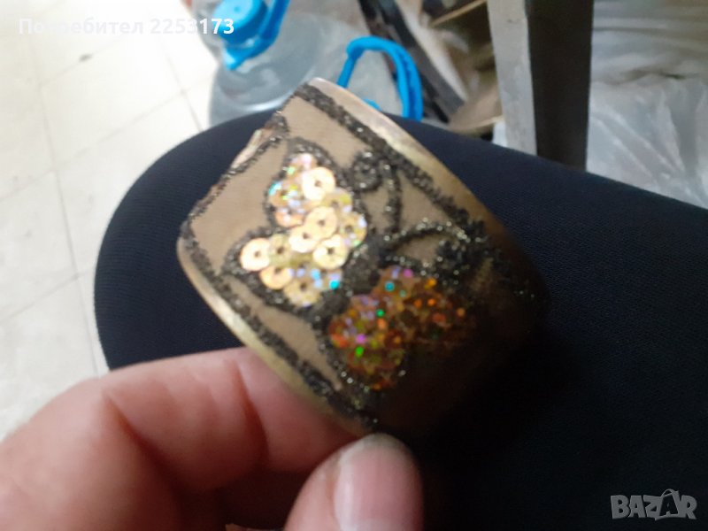 Стара турска месингова гривна, снимка 1