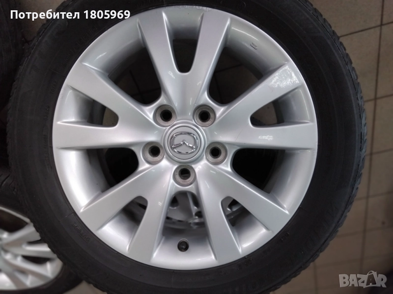 4бр. ал. джанти Mazda (оригинални) 5x114,3 , 6,5x16 , ET52,5 , централен отвор 67,1мм, снимка 1
