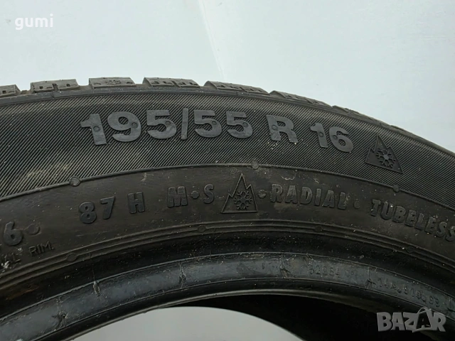 2бр зимни гуми 195/55/16 CONTINENTAL L05015 , снимка 4 - Гуми и джанти - 53601946
