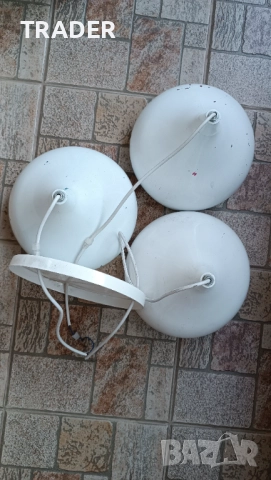 Алуминиев лампион пендел лампа абажур осветително тяло тройка, снимка 4 - Лампи за таван - 49985579