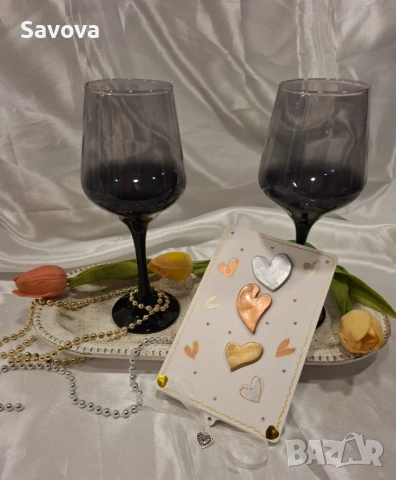 Дървена картичка за пари "Свети Валентин"