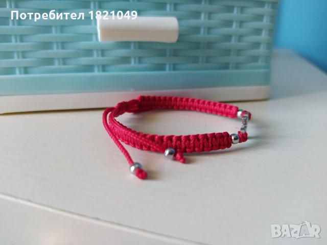 Детска, дамска, мъжка червена гривна с кръст подходящи за кръщене, снимка 5 - Гривни - 33237602