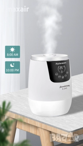 Ултразвуков овлажнител Rohnson R-9517 UV-C Антибактериален Ultrasonic*Гаранция 2 години, снимка 8 - Овлажнители и пречистватели за въздух - 52293508