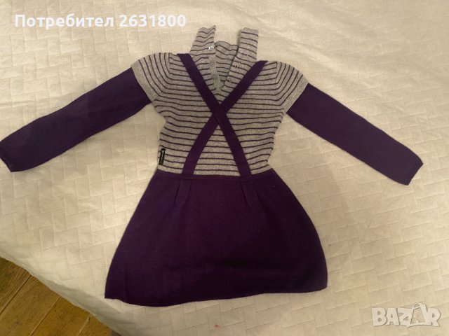 Зимна оригинална рокля "АRMANI"-3г., 100 см, снимка 4 - Детски рокли и поли - 43821836