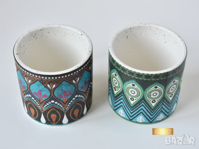 Саксии за цветя и сукуленти / Подарък за нов дом / Декоративни керамични саксии, снимка 6 - Декорация за дома - 40512988