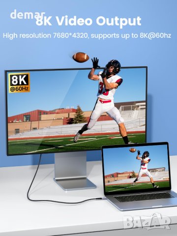 Ocetea USB 4 кабел 1.5M, 40Gbps 240W Съвместим Thunderbolt 4/3, снимка 4 - Кабели и адаптери - 43611437