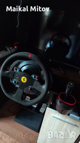 Trustmaster t300 ferari alcantara Ed+shifter TH8S , снимка 3 - Други игри и конзоли - 52721459