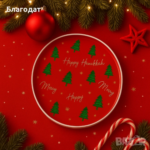 Практична Коледна табла с елхички, снимка 3 - Прибори за хранене, готвене и сервиране - 52421143