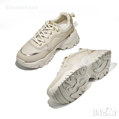 Сникърси с груба подметка в бежово , снимка 6 - Маратонки - 53118953