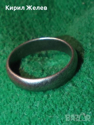СТАР АНГЛИЙСКИ СРЕБЪРЕН ВИНТИДЖ ПРЪСТЕН ЛАКИРАНО СРЕБРО 925 Тип ХАЛКА РЪЧНА ИЗРАБОТКА 39991, снимка 14 - Пръстени - 43226046