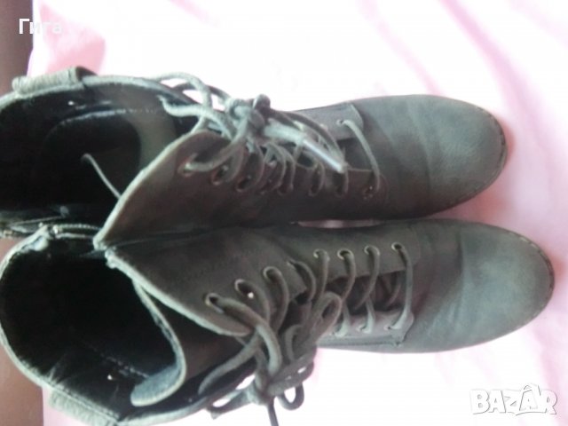 сиви ботушки Rieker 37н, снимка 5 - Дамски ботуши - 38440534