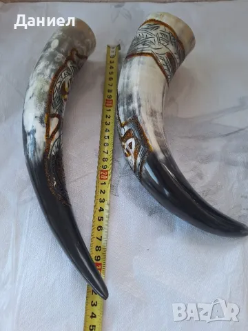 Чаша от естествен рог на бик,  викингска чаша , снимка 6 - Чаши - 48016929