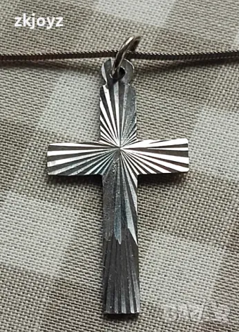 СРЕБЪРНО КОЛИЕ КРЪСТ 3.56 грама /ПРОБА 925, снимка 5 - Колиета, медальони, синджири - 49096501