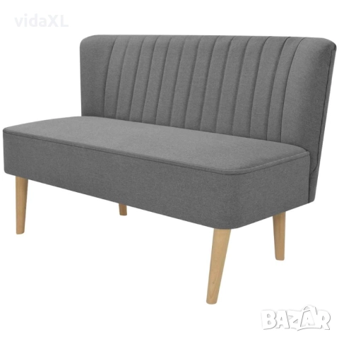 vidaXL Диван, плат, 117x55,5x77 см, светлосив(SKU:244070)
