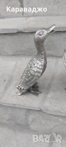 Бронзови посребрени патици, снимка 4 - Декорация за дома - 49705575