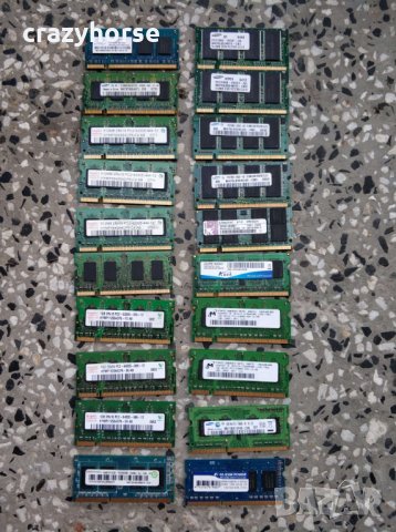 SODIMM памети за лаптоп DDR, DDR2 и DDR3, снимка 1 - RAM памет - 26511722