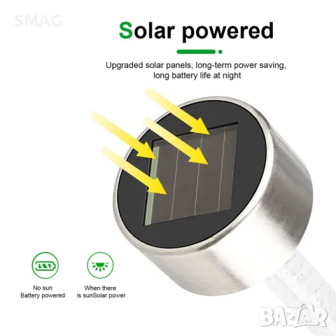 Слънчев фенер соларна лампа с редуващи се цветове 24.5см S_1165189, снимка 7 - Соларни лампи - 49904805