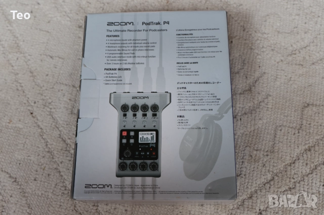 Zoom PodTrak P4 Джобен дигитален рекордер , снимка 2 - Ресийвъри, усилватели, смесителни пултове - 52592816