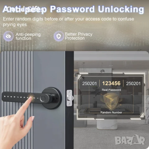 Смарт брава с пръстов отпечатък – сигурност с едно докосване, снимка 3 - Други стоки за дома - 51252314