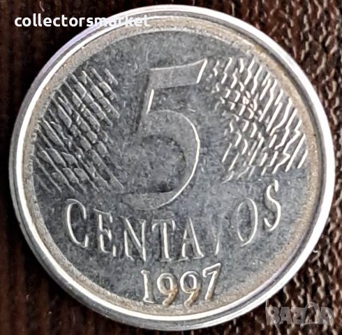 5 центаво 1997, Бразилия, снимка 1 - Нумизматика и бонистика - 44084679