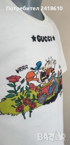 GUCCI x Off White Disney Edition Cotton Made in Italy Womens Size L НОВО! ОРИГИНАЛ! Дамска Тениска!, снимка 5 - Тениски - 47389582