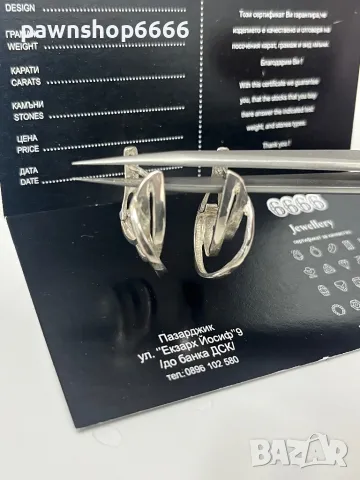 Сребърни обеци 925, снимка 2 - Обеци - 47836377