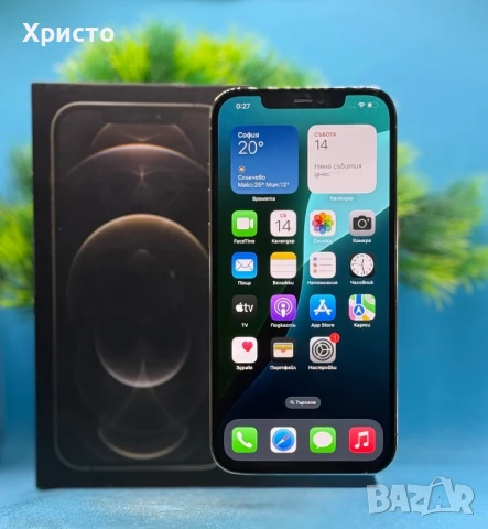Apple iPhone 12 Pro Max, 128GB, 5G, Gold, снимка 1