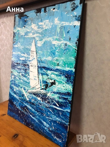 Авторска абстрактна картина, снимка 10 - Картини - 53601417