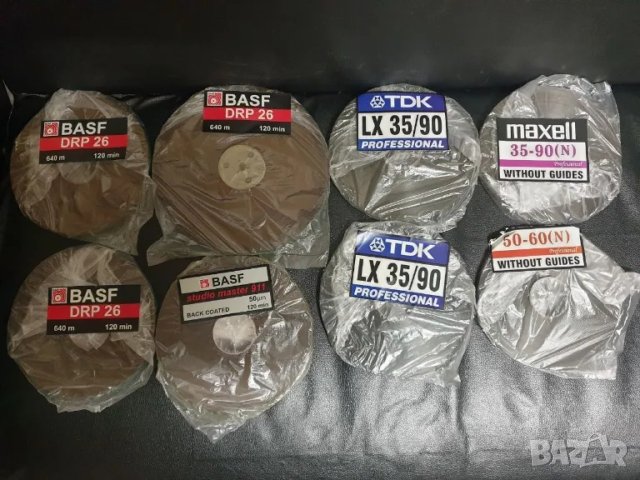 Магнетофонна лента за ролка 18 см.
Различни видове.
Едната е за ролка 22 см. 
