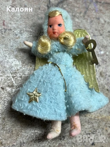 Коледна играчка за елха ангелче от ГДР, снимка 6 - Декорация за дома - 50558605