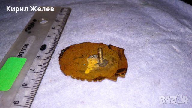 ОТЛИЧНИК по БОЙНАТА и ПОЛИТ. ПОДГОТОВКА Стара ЕМАЙЛИРАНА БРОНЗОВА ЗНАЧКА на ВИНТ 34255, снимка 4 - Колекции - 38970127