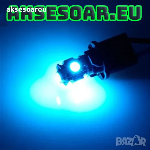 2 бр. Габаритни крушки BA9S 5 SMD Автомобилна LED вътрешна лампа крушка за номер за вратата плафон 