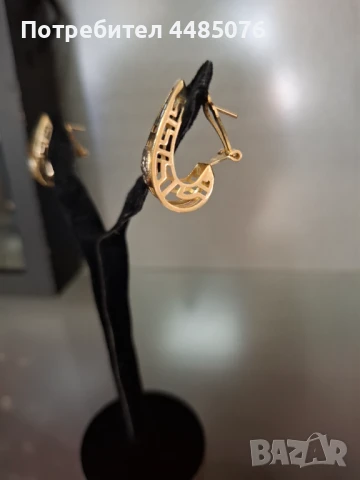 ЗЛАТНИ ДАМСКИ ОБЕЦИ 14К.  5 ГР. 550ЛВ., снимка 4 - Обеци - 50460060