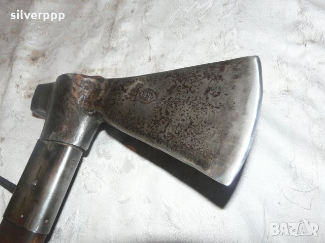  Стара германска брадва - чук , снимка 4 - Антикварни и старинни предмети - 35650902