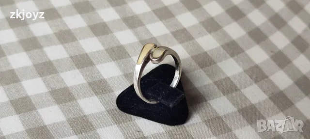 СРЕБЪРЕН ПРЪСТЕН със СЕДЕФ 3.39 гр./проба 925, снимка 2 - Пръстени - 48981644