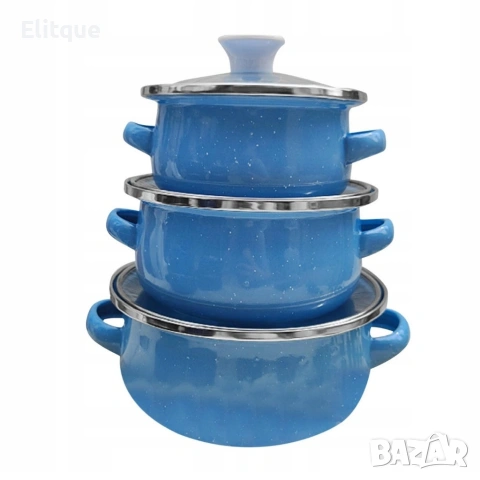 Комплект от 3 тенджери - 16см, 18см, 20см, снимка 9 - Прибори за хранене, готвене и сервиране - 53325931