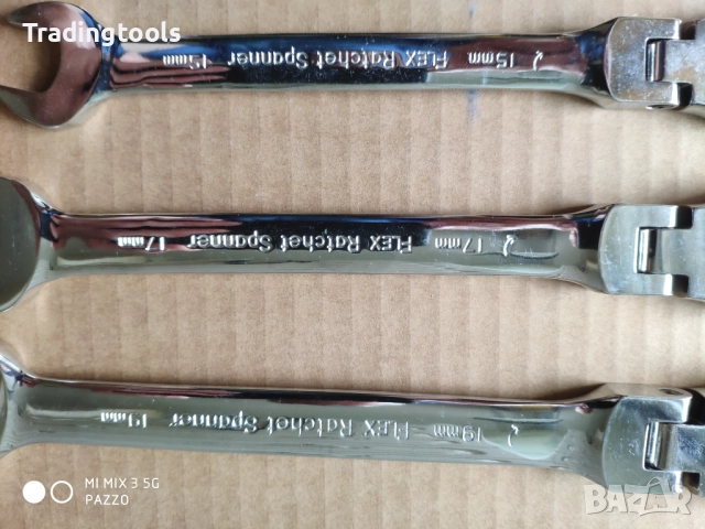 Halfords Advanced 7броя качествени ключове тресчотки, снимка 6 - Ключове - 52905255