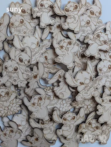 Дървени фигурки за оцветяване Блуи и Бинго, снимка 4 - Фигурки - 50400643