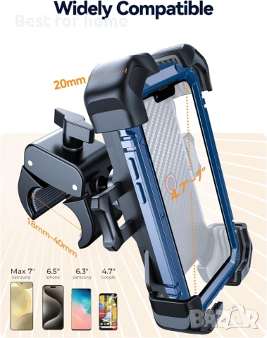 JOYROOM  Държач за телефон за кормило на мотоциклет,велосипед, снимка 6 - Аксесоари за велосипеди - 50561941