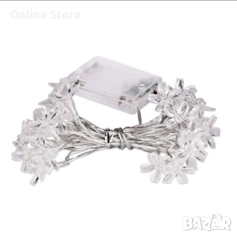 Многоцветни коледни LED лампички с цветя с щепсел, снимка 7 - Декорация за дома - 42964570