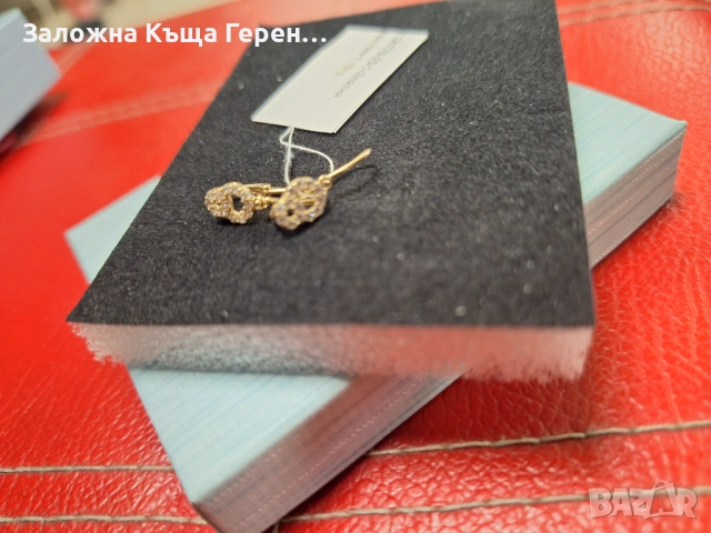 Златни обеци 1,16гр, снимка 3 - Обеци - 52520636