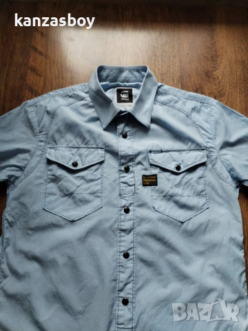 g-star arizona shirt - страхотна мъжка риза Л, снимка 4 - Ризи - 53470777