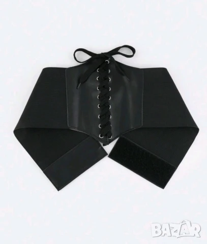 М Кожен ,черен ,еластичен, широк ,колан / корсет /, снимка 3 - Корсети, бюстиета, топове - 50491441